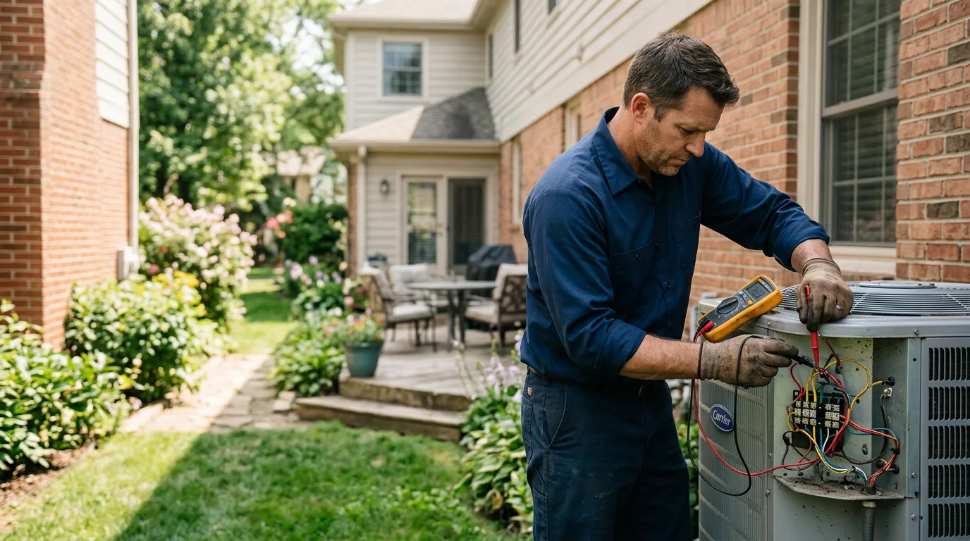 HVAC technician working near Jamestown, KY